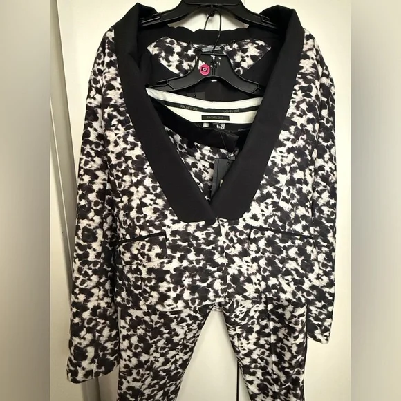 NWT | Rachel Zoe Black & White Tuxedo Suit Set Size 2 - Picture 4 of 16